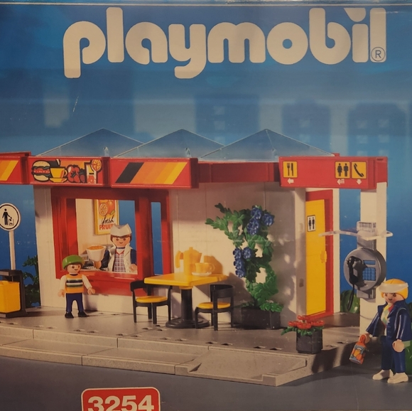 Playmobil 3254 Roadside Cafe City Set NEW in box from 2001 collection - Picture 1 of 3